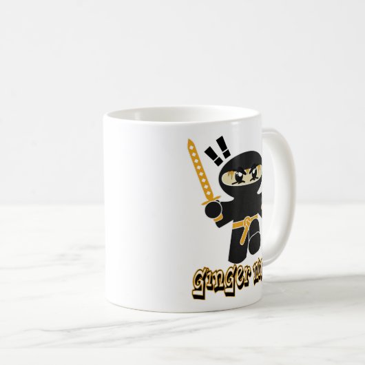 Ginger Ninja koffiekoffie mok ginga red-head (Voorkant rechts)