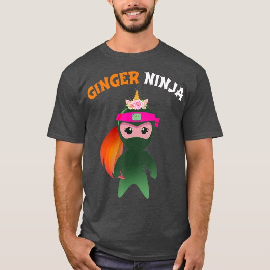 Ginger Ninja Multitasking Girls Redhead Ginga T-shirt (Voorkant)