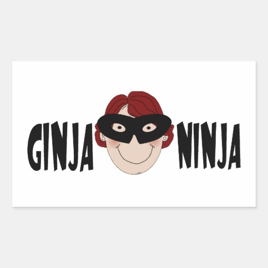 Ginger Ninja Rechthoekige Sticker (Voorkant)