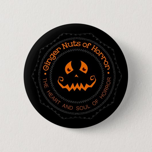 GINGER NUTS PUMPKIN BADGE RONDE BUTTON 5,7 CM (Voorkant)