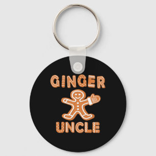 Ginger Oom Gebruleerde Gemberkoek Familie Matchend Sleutelhanger