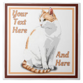 Ginger Oranje en White Cat - Gepersonaliseerd Tegeltje (Voorkant)