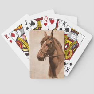 Ginger paard uit Black Beauty Book Pokerkaarten