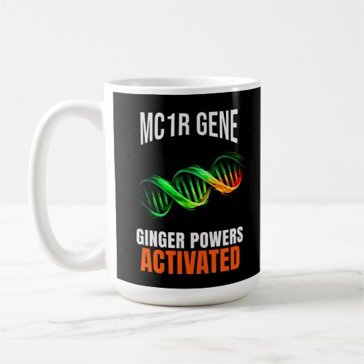Ginger Powers Activated DNA Mutant Funny Redhead Koffiemok (Links)