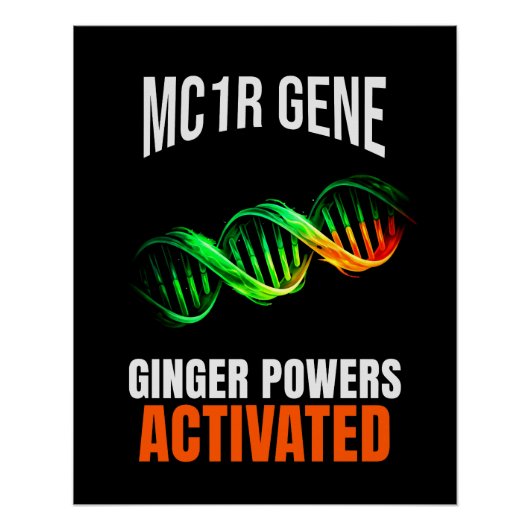 Ginger Powers Activated DNA Mutant Funny Redhead Perfect Poster (Voorkant)