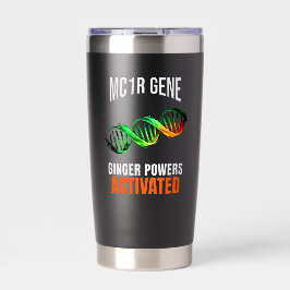 Ginger Powers Activeerde DNA Mutant Grappige Roodh Geïsoleerde Drinkbeker