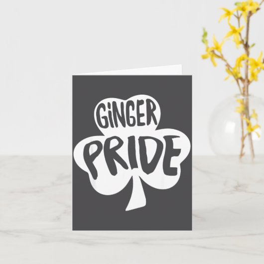 Ginger Pride Funny St Patricks Day Shirt Irish  Kaart (Gele Bloem)