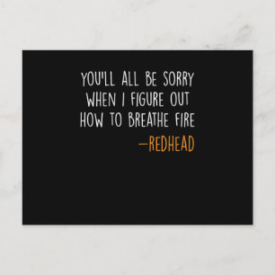 Ginger Red Hair Redhead Freckles Gift Briefkaart