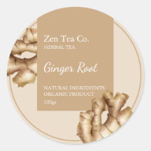 Ginger Root Kruidenthee Zakelijk Label