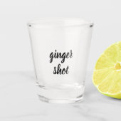 Ginger Shot Typografie Glas (Voorkant)