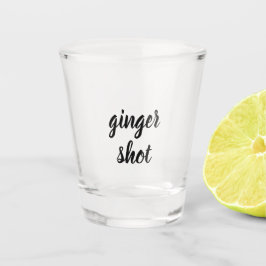 Ginger Shot Typografie Shot Glas