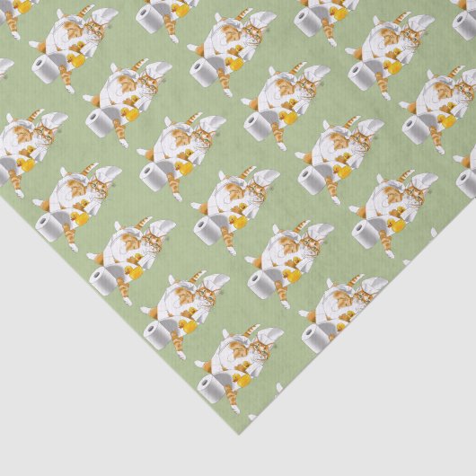 Ginger Sinaasappel Cat Funny Toilet Papier (Detail)