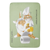 Ginger Sinaasappel Cat Funny Toilet Papier Badmat (Voorkant Verticaal)