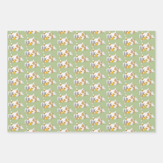 Ginger Sinaasappel Cat Funny Toilet Papier Inpakpapier Vel (Voorkant)