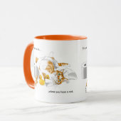 Ginger Sinaasappel Cat Funny Toilet Papier Mok (Voorkant links)