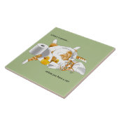 Ginger Sinaasappel Cat Funny Toilet Papier Tegeltje (Zijkant)