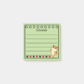 Ginger Sinaasappel Cat Schema Groen Post-it® Notes (Voorkant)