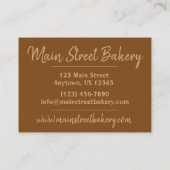 Ginger Snap Cookies Foodie Bakery Pastry Chef Visitekaartje (Achterkant)