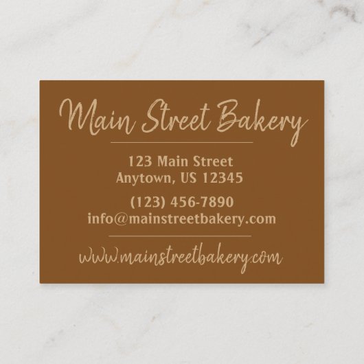 Ginger Snap Cookies Foodie Bakery Pastry Chef Visitekaartje (Achterkant)