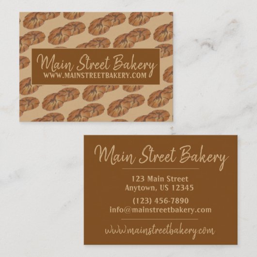 Ginger Snap Cookies Foodie Bakery Pastry Chef Visitekaartje (Voorkant / Achterkant)