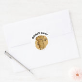 Ginger Snap Funny Food Herb Spice Pun Ronde Sticker (Envelop)