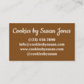 Ginger Snaps Gingersnap Biscuit Ginger Nut Cookies Visitekaartje (Achterkant)