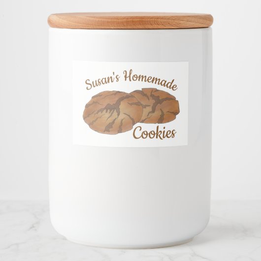 Ginger Snaps Gingersnap Biscuit Ginger Nut Cookies Voedselcontainer Etiket (Voorkant)