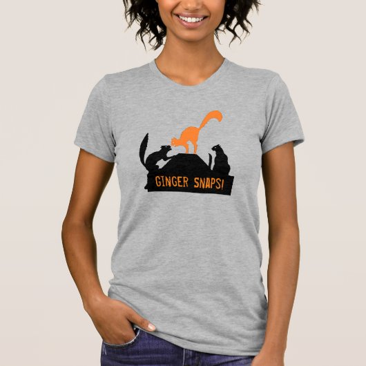 Ginger Snaps Halloween katten T-shirt (Voorkant)
