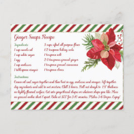 Ginger Snaps Recipe Briefkaart