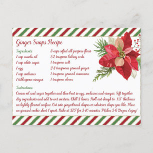 Ginger Snaps Recipe Briefkaart