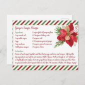 Ginger Snaps Recipe Briefkaart (Voorkant / Achterkant)