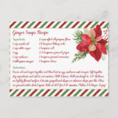 Ginger Snaps Recipe Briefkaart (Voorkant)