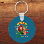 Ginger St Patrick Day Irish Women Lucky Redhead Sh Sleutelhanger (Voorkant)