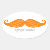 Ginger-Stache Ovale Sticker (Voorkant)