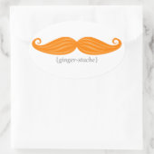 Ginger-Stache Ovale Sticker (Tas)