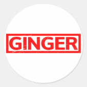 Ginger Stamp Ronde Sticker (Voorkant)