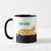 Ginger Striped Cat MEOW Mok (Links)