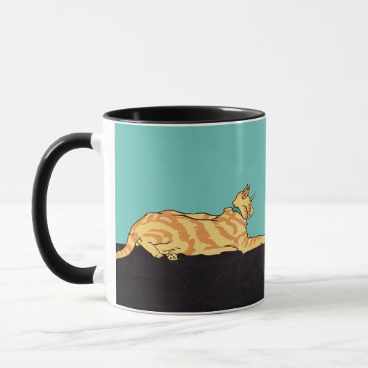 Ginger Striped Cat Mok (Links)