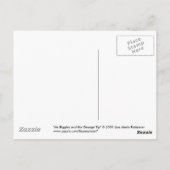 Ginger Tabby Cat en Butterfly Briefkaart (Achterkant)