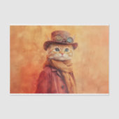 Ginger Tabby Cat, Extra Achtergrond DV7R Decoupage Tissuepapier (Voorkant)