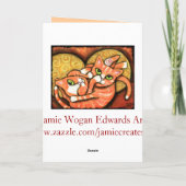 Ginger Tabby Cat Moederdag Wenskaart Kaart (Achterkant)