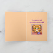 Ginger Tabby Cat Moederdag Wenskaart Kaart (Binnen)