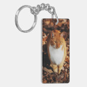 Ginger Tabby Cat Sleutelhanger (Voorkant Links)