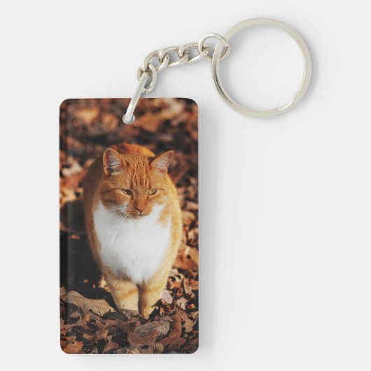 Ginger Tabby Cat Sleutelhanger (achterkant)