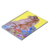 Ginger Tabby Cat Waterverf Katten schilderen Notitieboek (Linkerzijde)