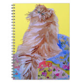 Ginger Tabby Cat Waterverf Katten schilderen Notitieboek (Voorkant)