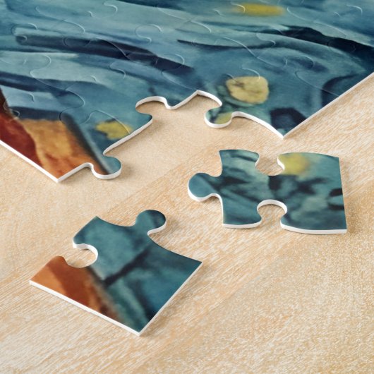 Ginger Tabby Feline in een Sterrennacht Legpuzzel (Zijkant)