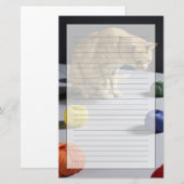 Ginger tabby kat op tafel briefpapier (Voorkant / Achterkant)