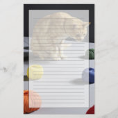 Ginger tabby kat op tafel briefpapier (Voorkant)