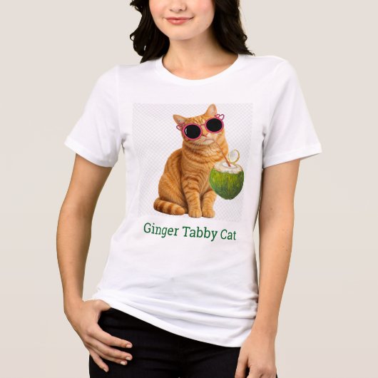 Ginger Tabby Kat T-Shirt (Voorkant)